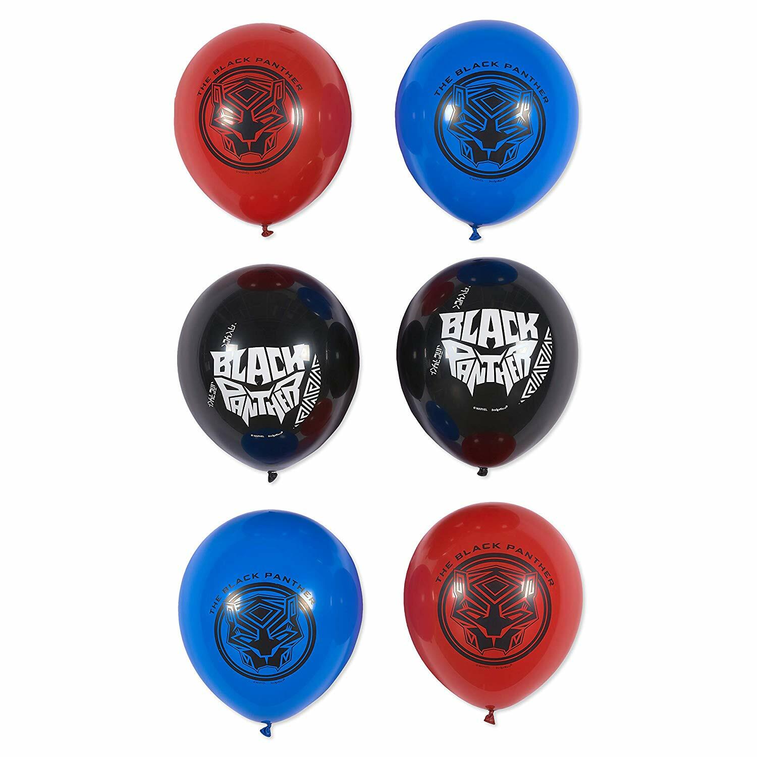Black Panther MARVEL Balloons 6 Helium Quality Latex Balloons FREE U.S. Ship gallery
