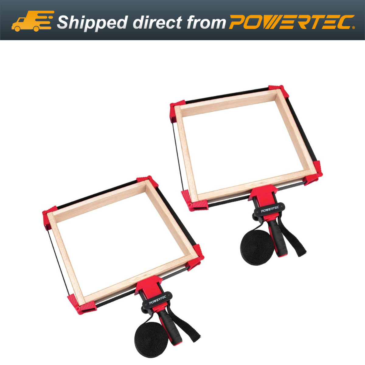 POWERTEC Deluxe Polygon Quick Release Band Clamp | Frame Clamping Strap Holder gallery