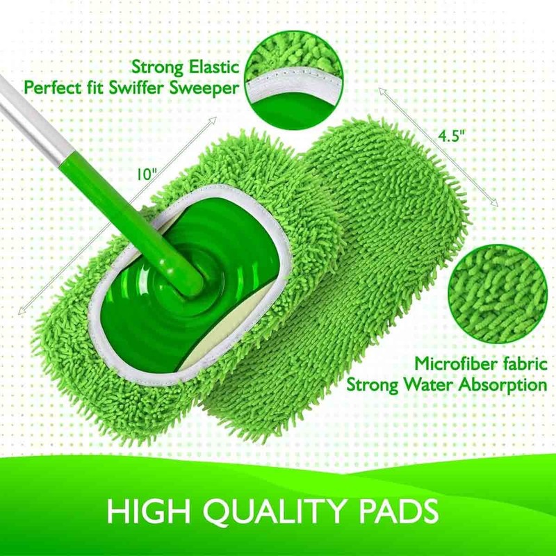 Washable Reusable Microfiber Mop Pads - Replacement for Swiffer Mop gallery