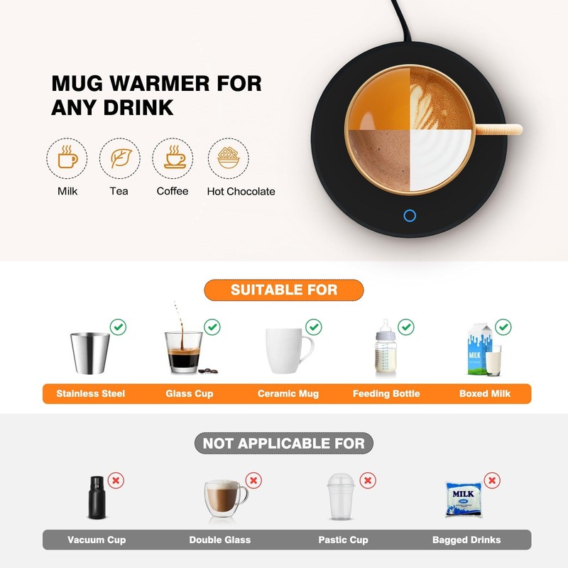 Coffee Mug Warmer with Auto Sensor, Smart Coffee Cup Warmer for Desk, Electric gallery