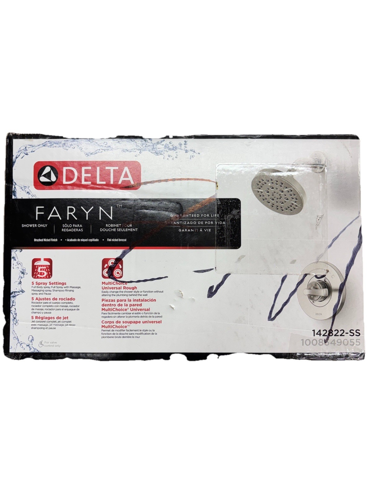 Delta Faryn Single-Handle 5-Spray Shower Faucet Brushed Nickel (Valve Included) gallery