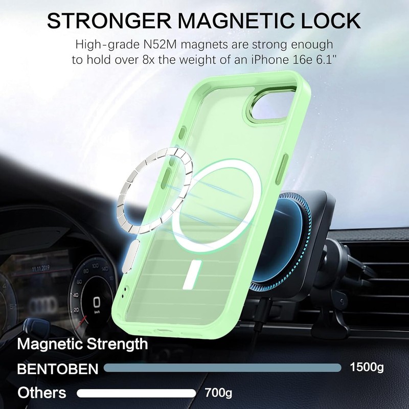 For iPhone 16e Phone Case Magnetic Translucent Slim Shockproof Cover gallery