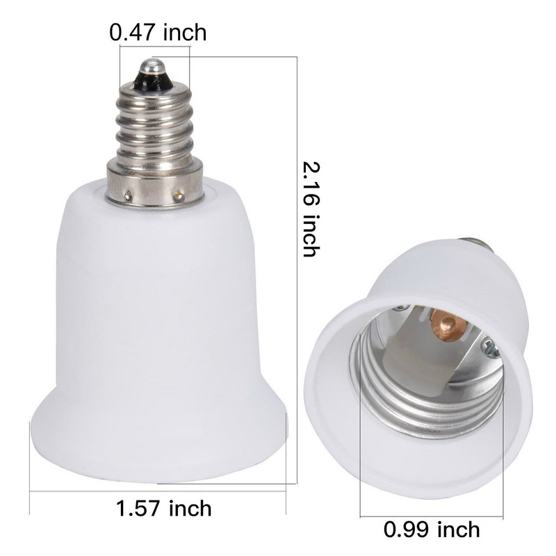 12pcs Candelabra E12 Base to E26 Medium Screw Socket Adapter Converter gallery