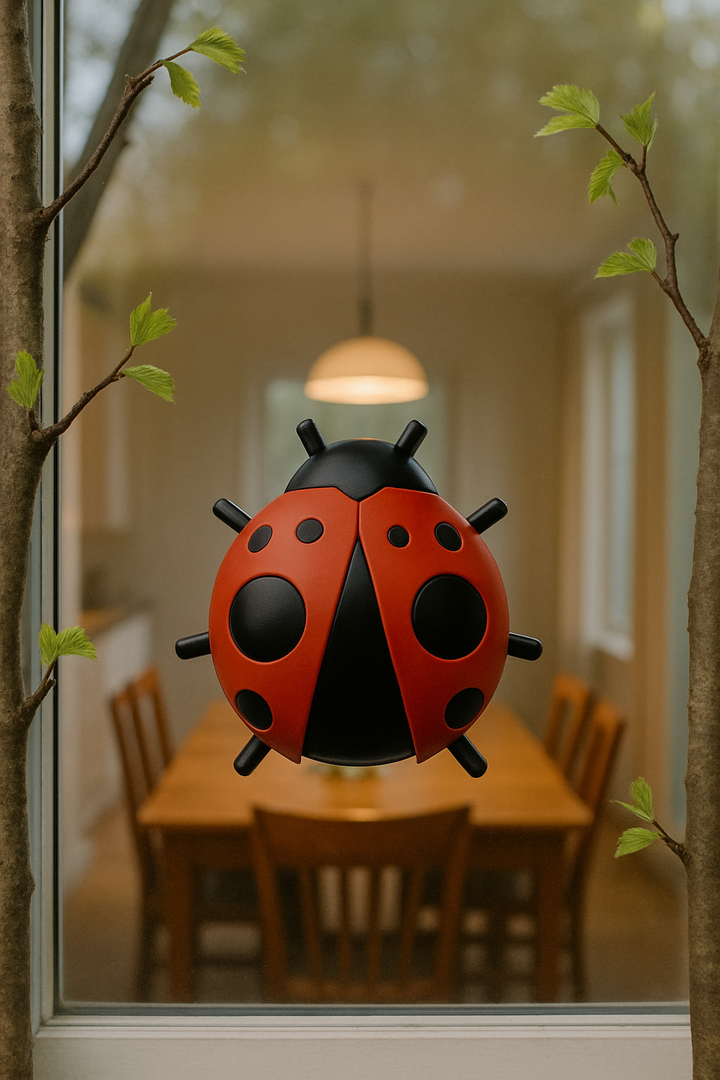 Dependable Industries Indoor Outdoor Ladybug Shape Thermometer with Suction Cups gallery