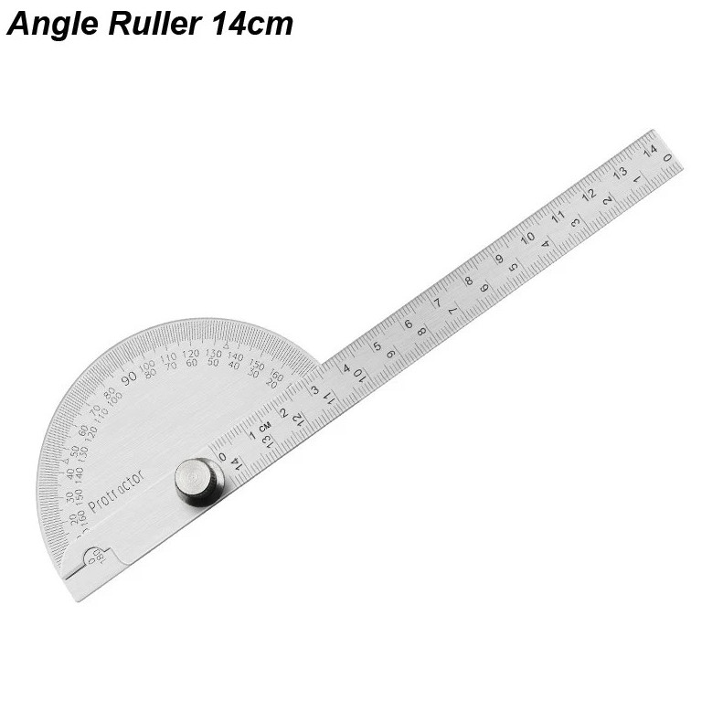 1pc Stainless Steel Angle Meter Protractor Ruler 180° Gauge Tool - NEW gallery