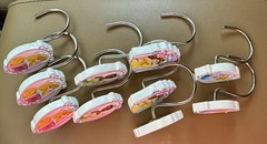 Disney Princesses shower curtain hooks – 10 count Tiana Aurora Belle Cinderella