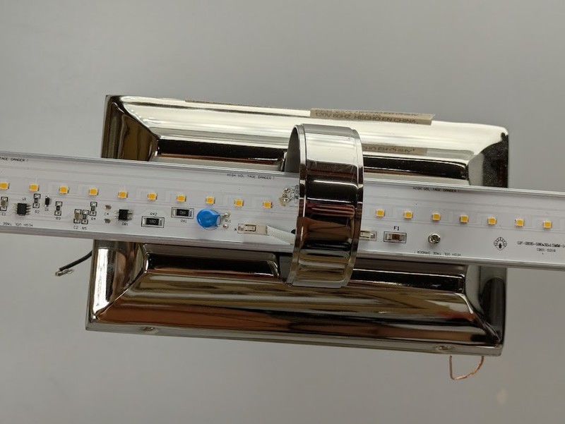 LED Vanity Light Brushed Nickel Modern Bathroom Light Bar Fixture Etched Glass gallery