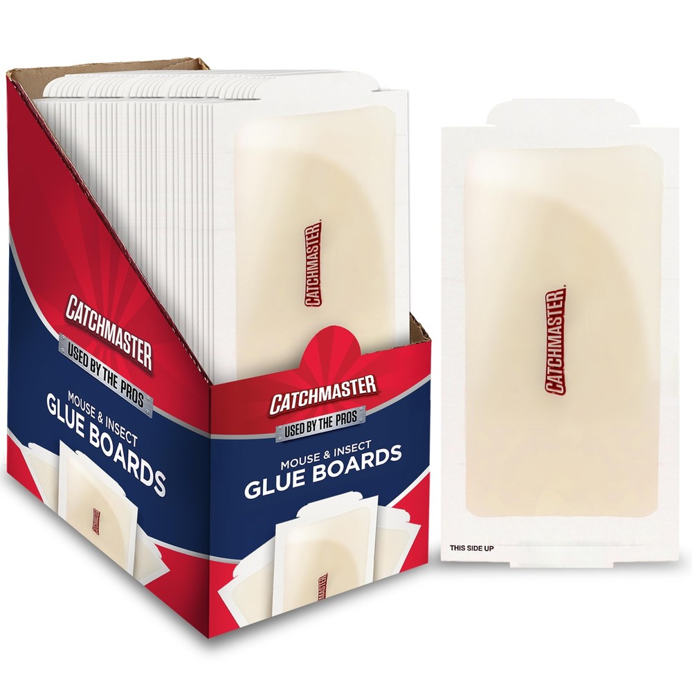Catchmaster Compact Sticky Insect & Mouse Traps 7" x 3.5" (75 Pack), White
