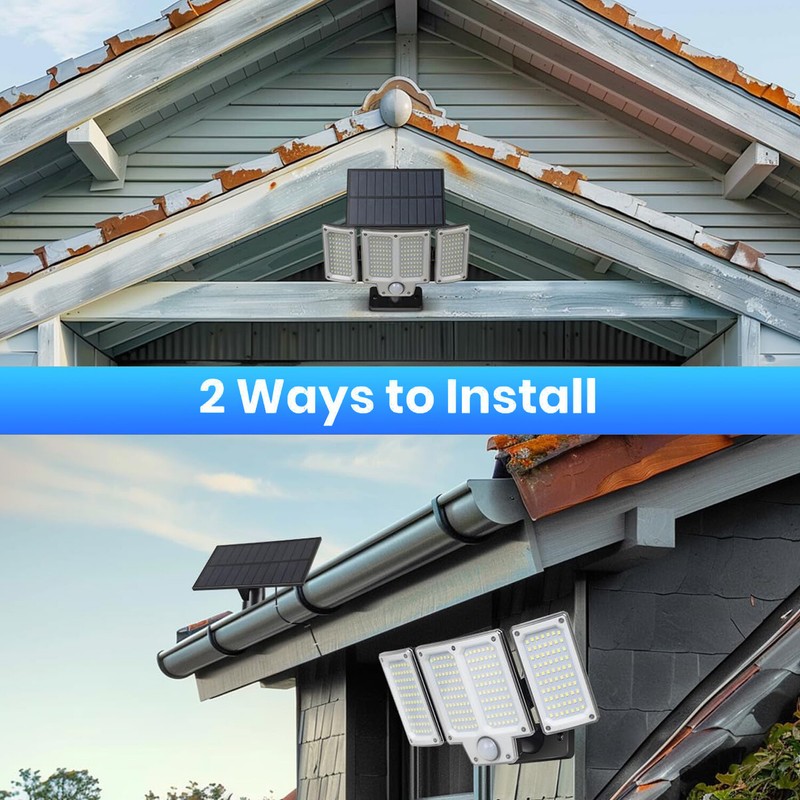 280 LED Solar Street Light Motion Sensor Outdoor Garden Wall Security Flood Lamp gallery