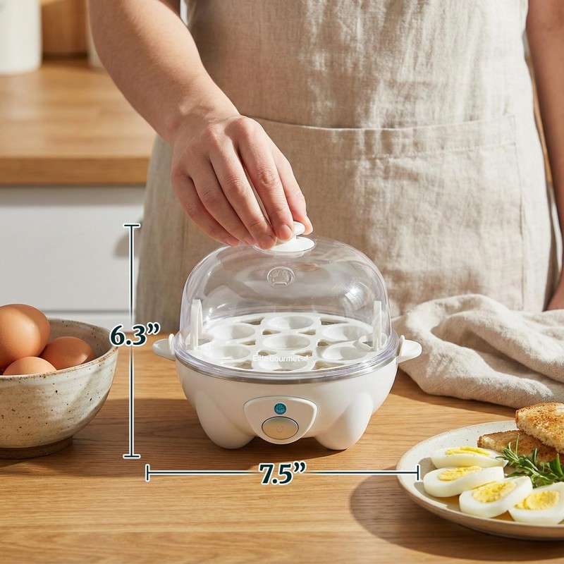 Rapid Egg Cooker: 7-Egg Capacity, Easy Clean, BPA-Free for Healthy Breakfasts gallery