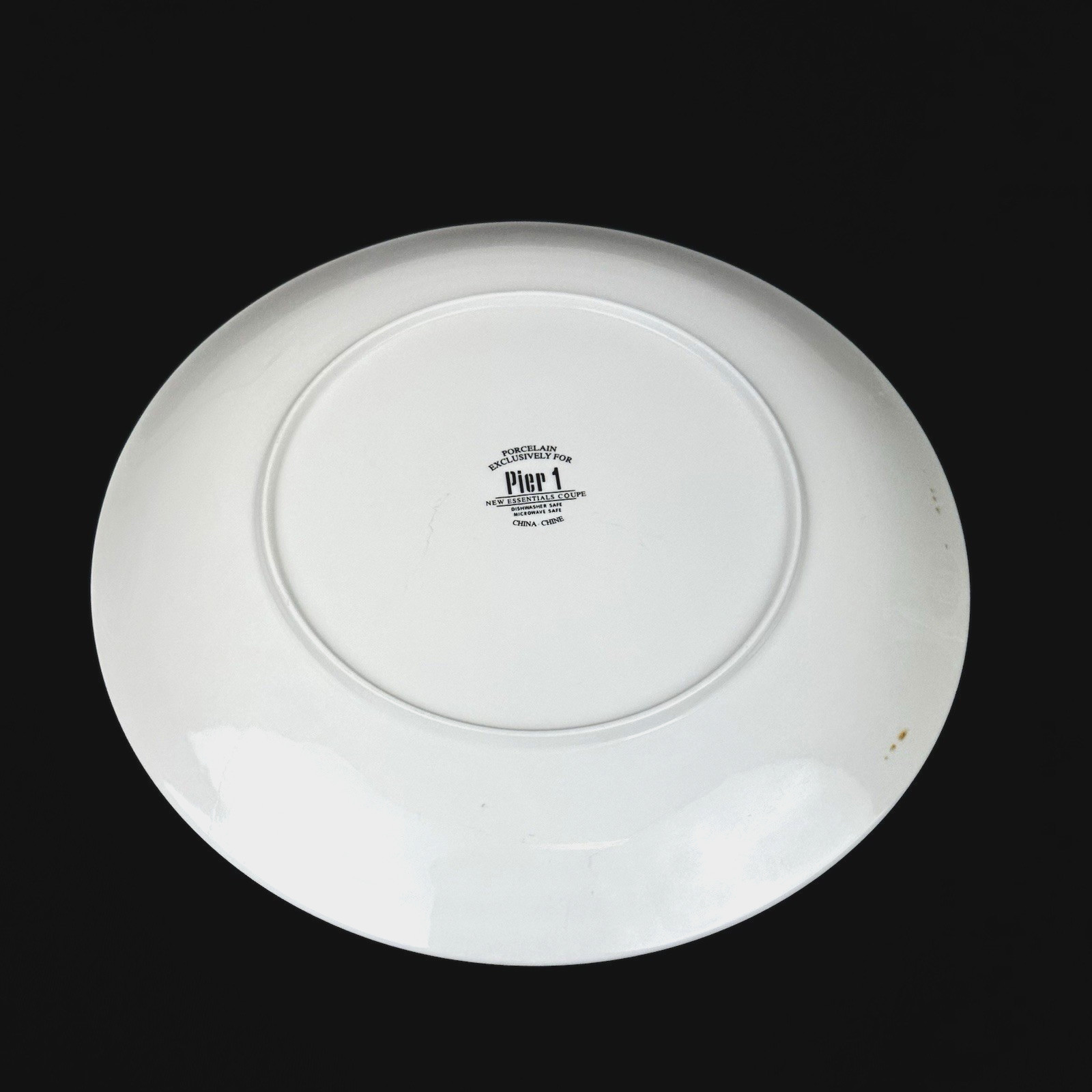 Pier 1 White Porcelain Round Essential Traditional Everyday Dinner Plate 11 Inch gallery