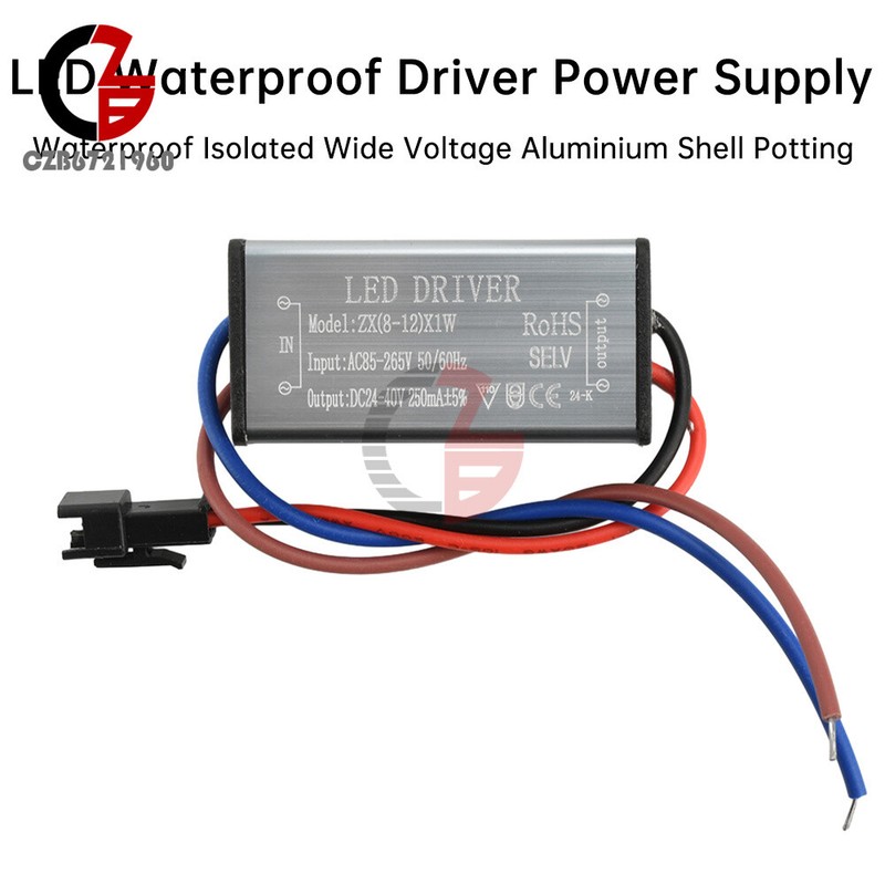 LED Driver 1-24W Adapter Transformer AC85V-265V 250mA Waterproof Power Supply gallery