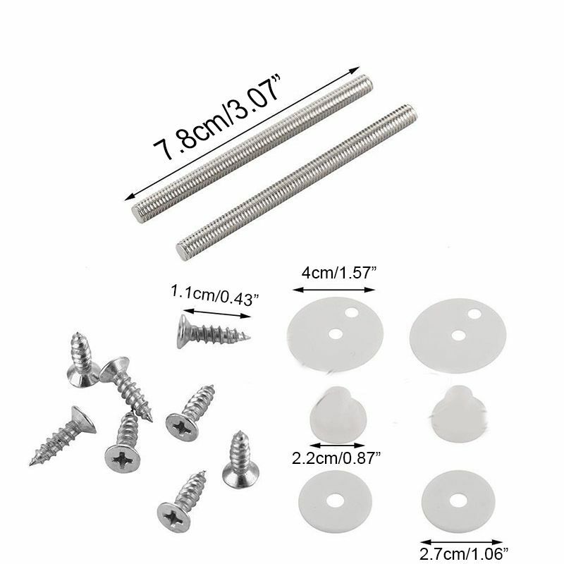 1 Pair Universal Replacement Alloy Toilet Seat Hinges Replacement Mounting Set gallery