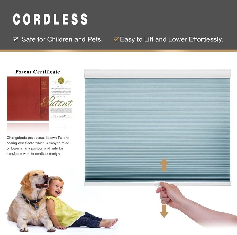 Changshade Light Filtering Window Blind Cordless Honeycomb Shade Cellular Shade gallery