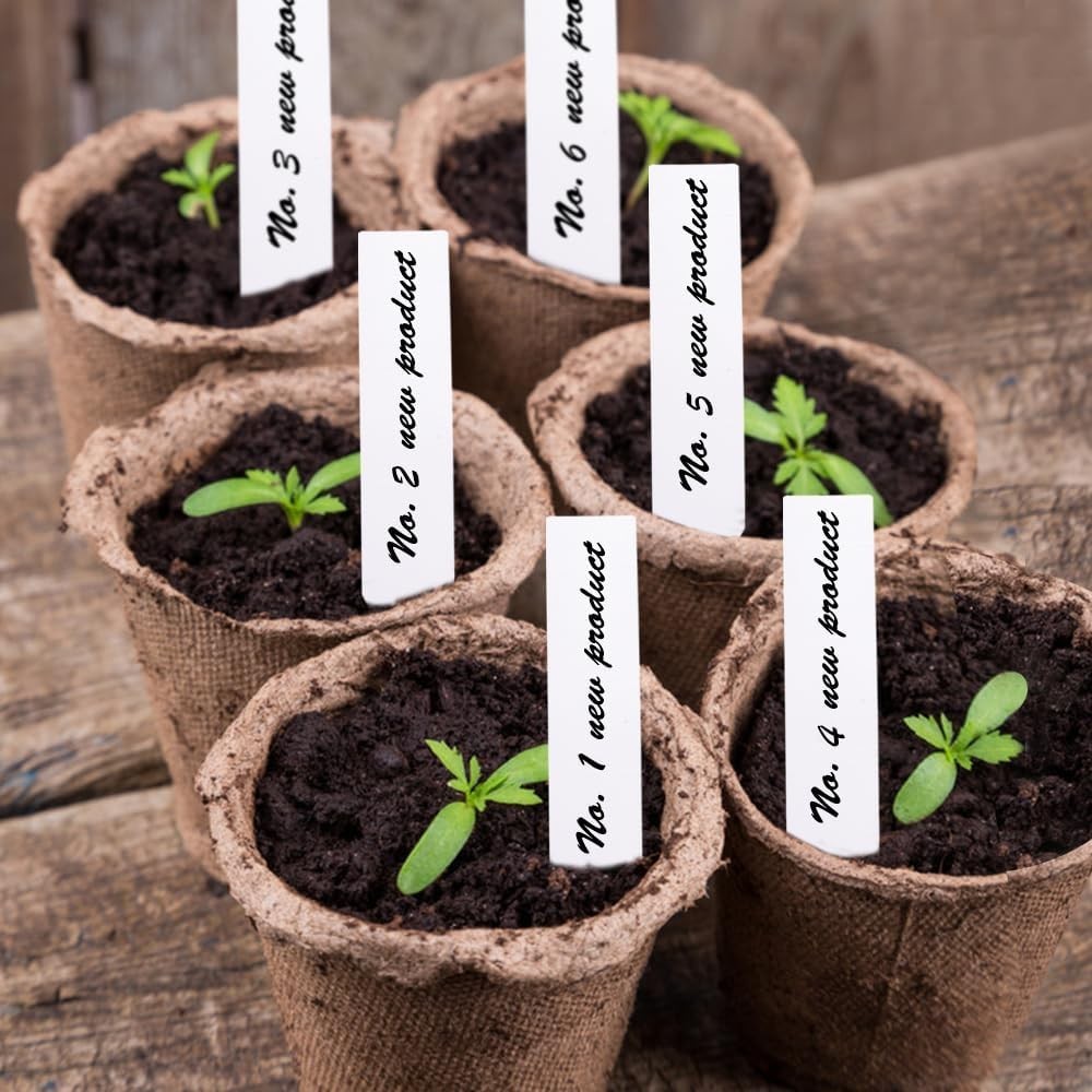 150/300 Pcs Plant Labels 4 Inch Plastic Plant Name Tags for Seedlings Garden gallery