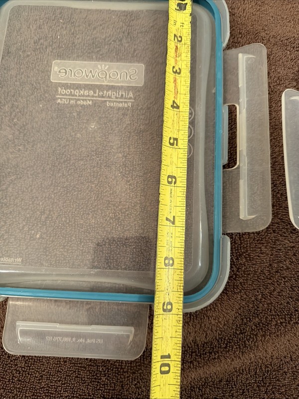 6-Snapware replacement lids lot - Round, Square and Rectangle Nice usable Cond. gallery