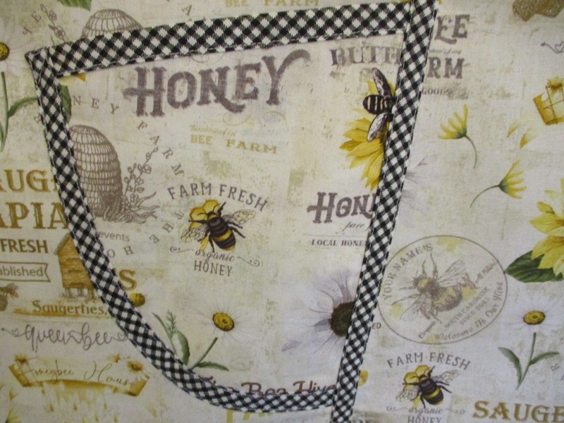 HANDMADE BIB APRON HONEY BEES gallery