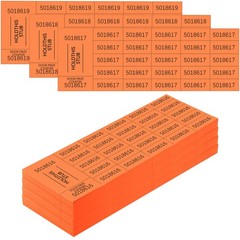 504 Sheets 25 Bid Raffle Ticket Different Numbers Chinese Auction Orange New
