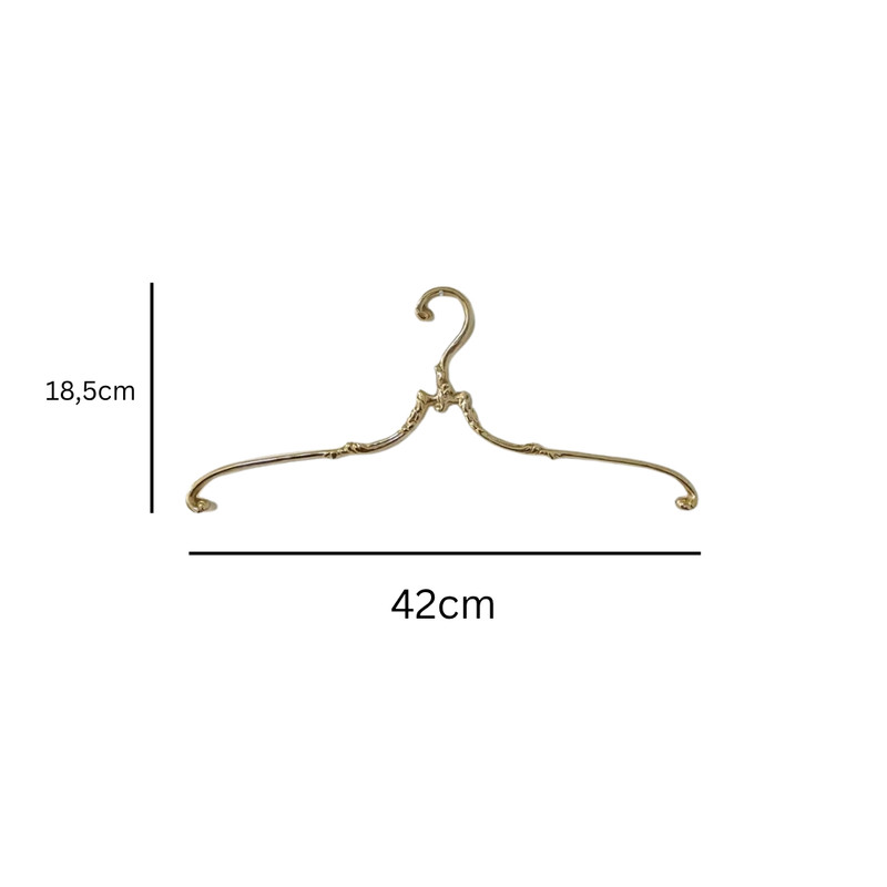 Solid Brass Clothes Hanger 42cm, Vintage Style Gold Garment Hanger gallery