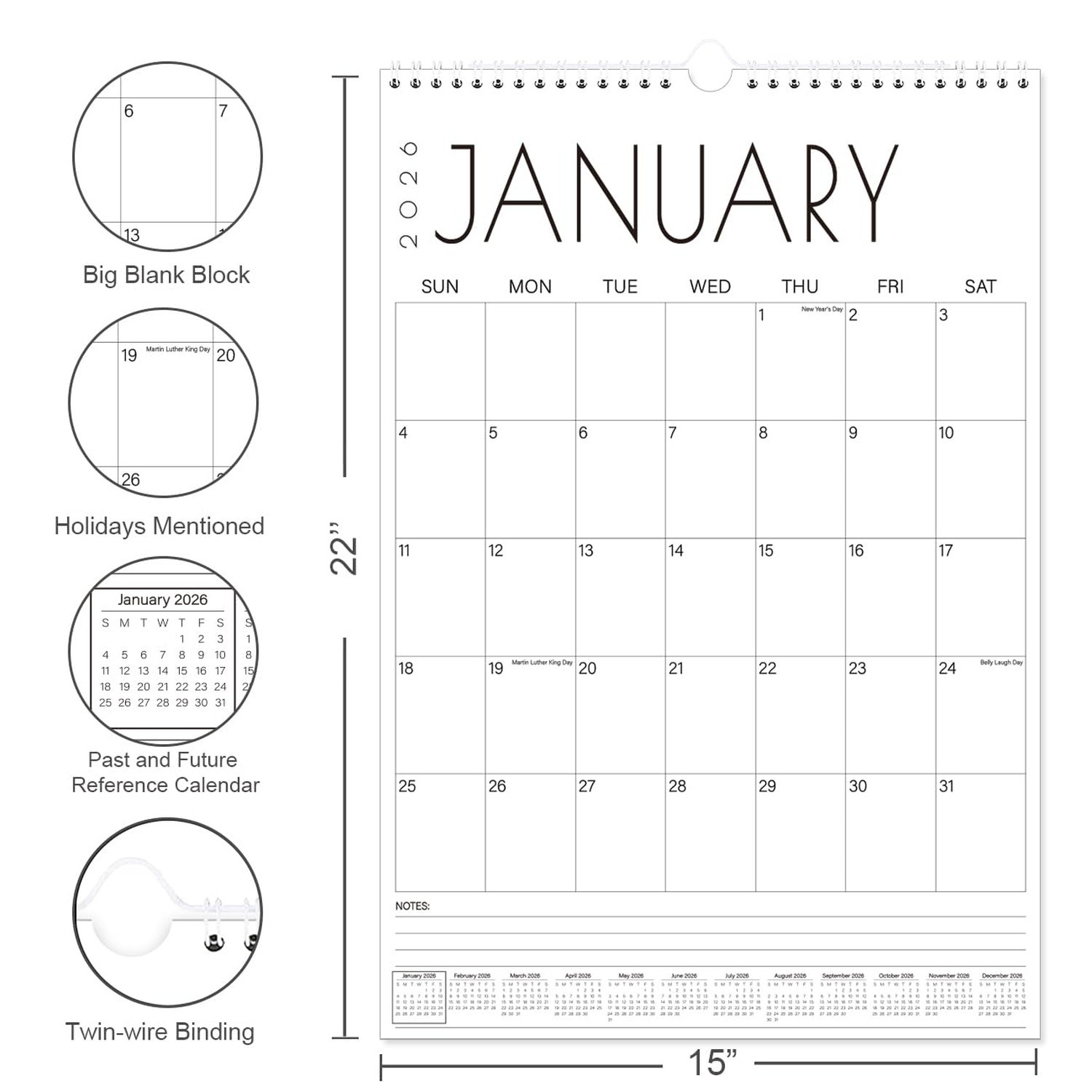 Calendar 2026-2027 - 15-Month Extra Large Wall Calendar from April 2026 to Ju... gallery