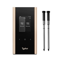 Typhur Sync Gold Dual Wireless Thermometer with 2 Probes & Smart Base Model WT05