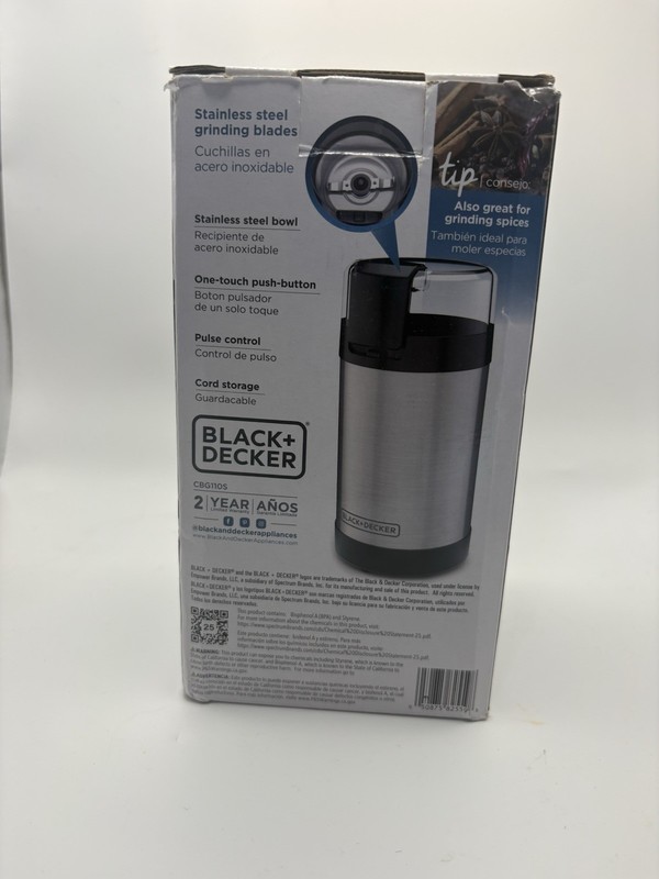 Black & Decker Easy Touch Coffee Grinder w/Stainless Steel Grinding Blades gallery
