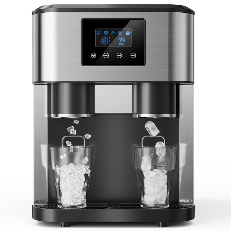 2 in 1 Countertop Ice Cube Maker 33lbs/Day with Water Dispenser Combo Machine gallery