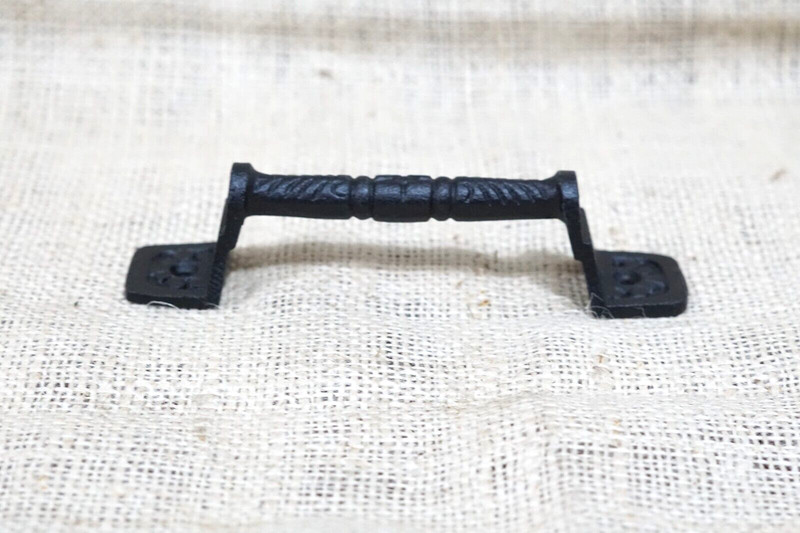16 Cast Iron Cabinet Handle Gate Pull Door Handles Drawer Pulls Matte Black gallery