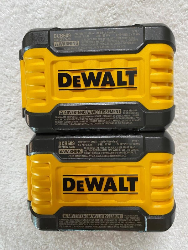 2 New Dewalt DCB606 Flexvolt 20V / 60V Max 6.0Ah Lithium Ion Batteries DCB606-2 gallery