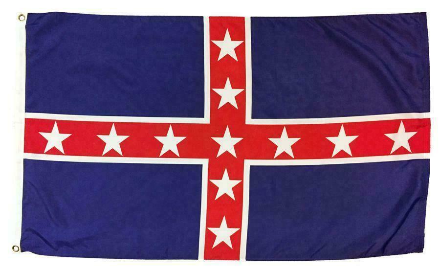 Polk Battle Flag 3x5 Printed Polyester - Heavy canvas header with brass grommets