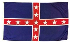 Polk Battle Flag 3×5 Printed Polyester – Heavy canvas header with brass grommets