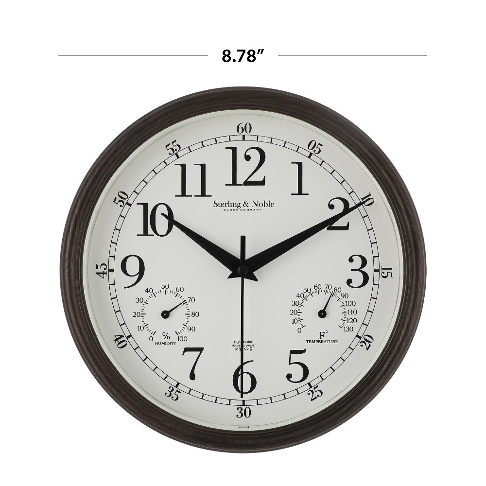 Analog Quartz Traditional Indoor and Outdoor Wall Clock gallery