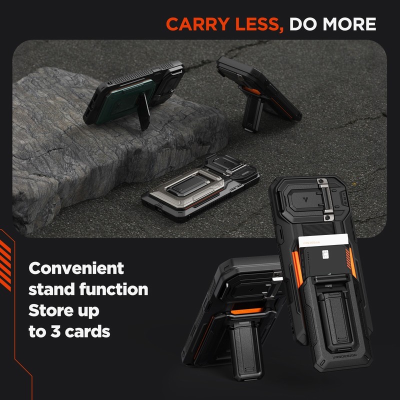 For iPhone 16 Series Case VRS Design [Origin] Semi Auto Card Wallet & Kickstand gallery