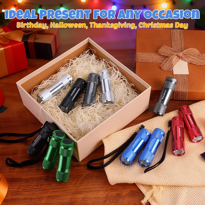 EverBrite 18-Pack Mini LED Flashlight Black, Blue, Gray, Green, Red, Silver gallery