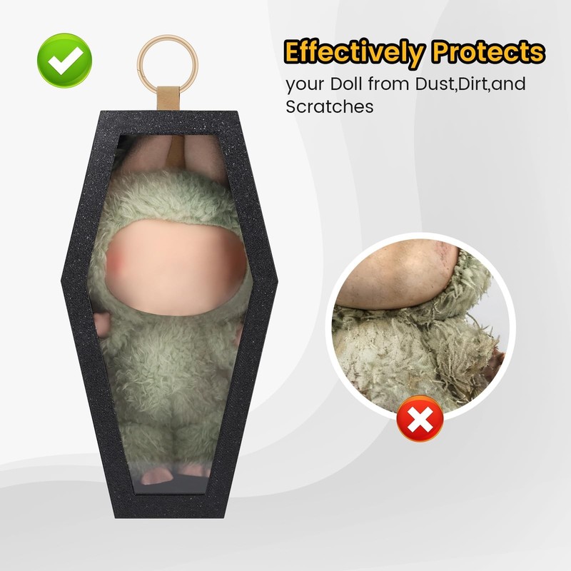 Protective Case, Coffin Shaped Display Case for 17cm Doll with a Clear Acryli... gallery