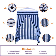 Impact Canopy 4×4 Pop Up Canopy Beach Cabana Pool Changing Room Privacy Tent