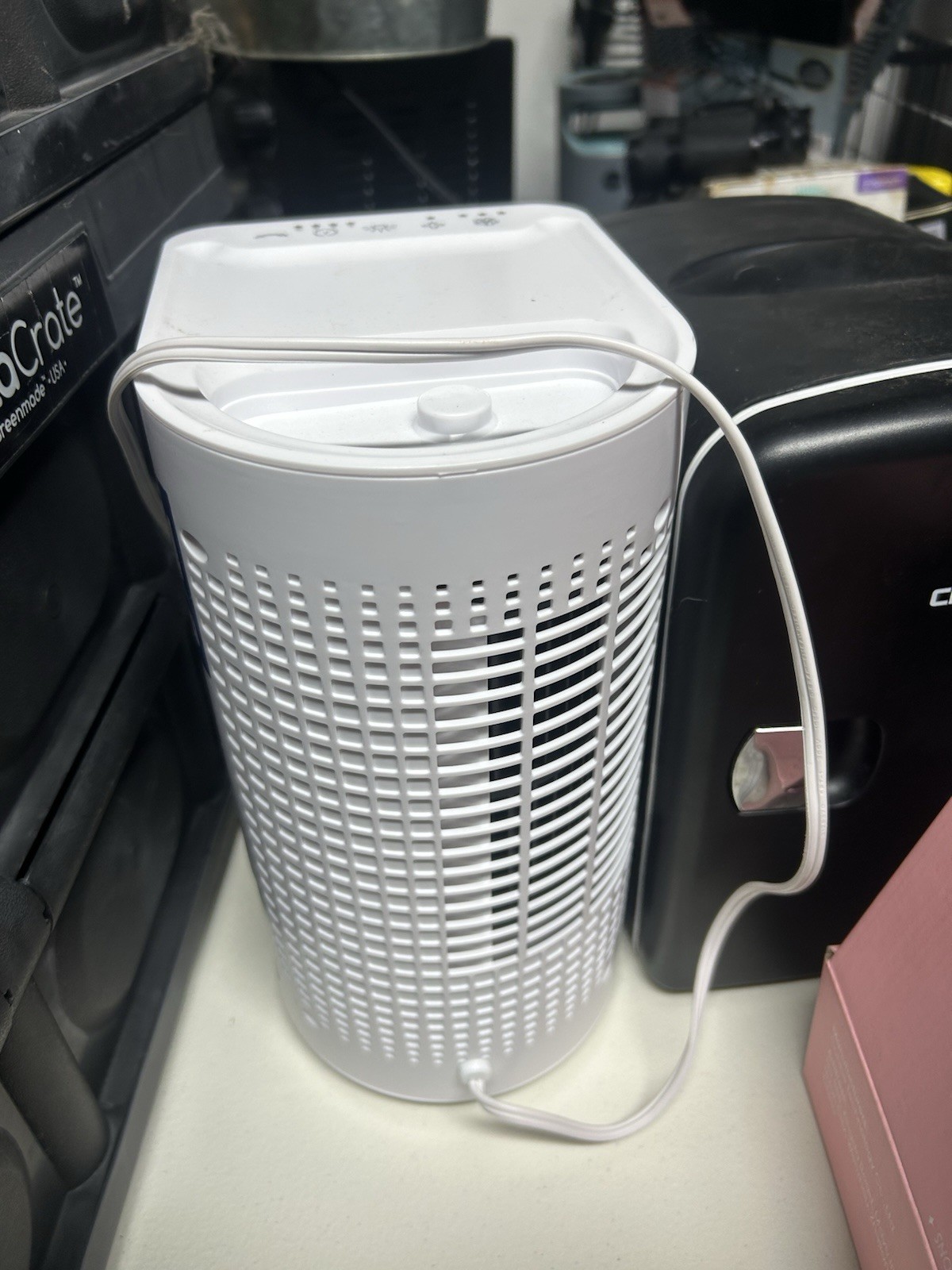 Portable Electrostatic Air Purifier USB Tabletop White Night Light 80 sq ft gallery