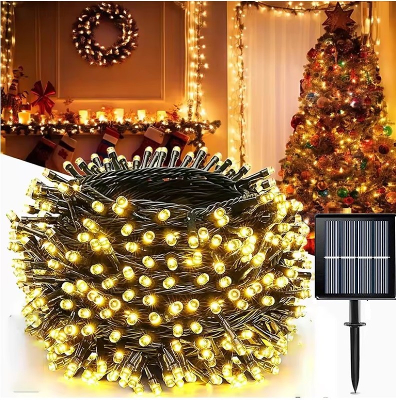 Solar Powered 100 LED String Lights Outdoor Waterproof Garden Christmas Lights gallery