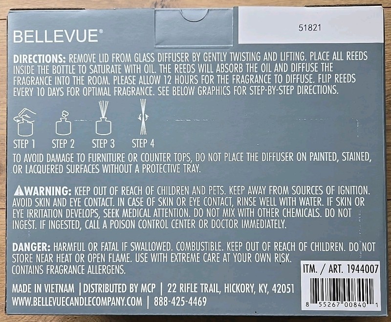 🌟NEW🌟 Bellevue Reed Diffuser 6 Oz, Set of 3 (8 Reeds Each). Variety Scents gallery