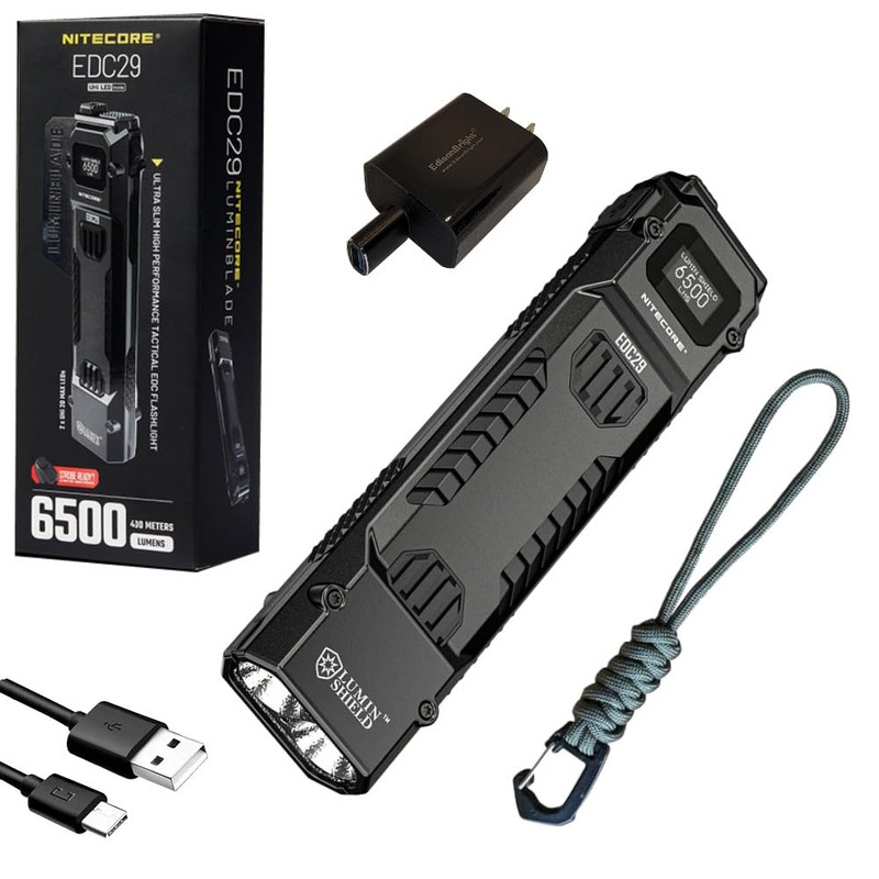 Edisonbright Nitecore Edc29 6500 Lumen Usb Rechargeable Slim Body Led gallery