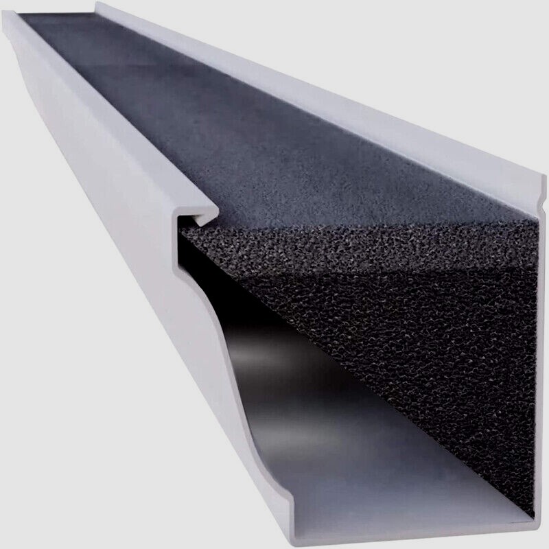 8 ~ GutterFoam 5" X 48" Black Polyester Foam Gutter Guard Prevent Leaves Debris gallery