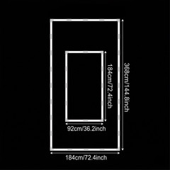 LED Garage Ceiling Light Double Rectangular Frame