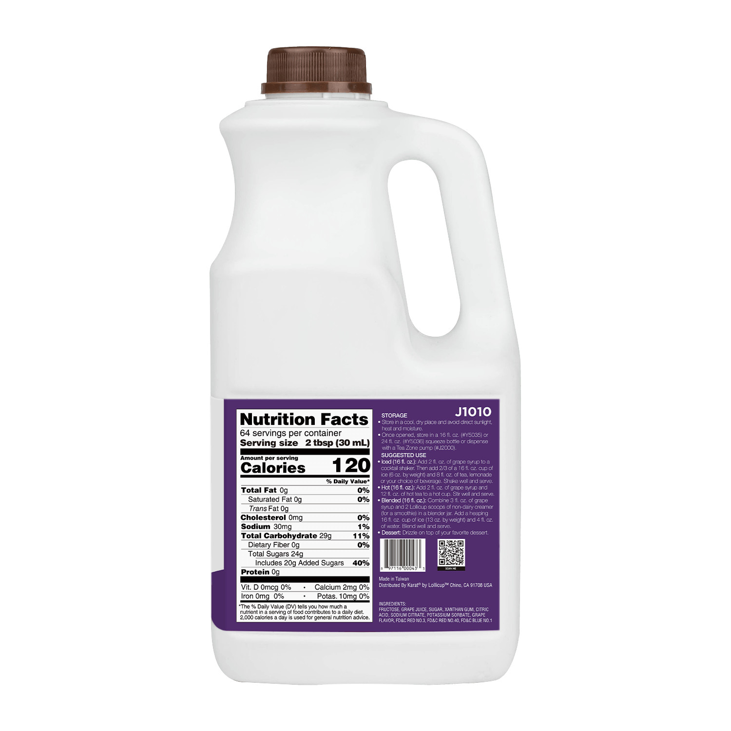 Tea Zone Grape Syrup - Bottle (64oz), J1010 gallery