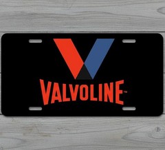 Valvoline 6 x 12 Black Novelty Aluminum License Plate Made In USA New!