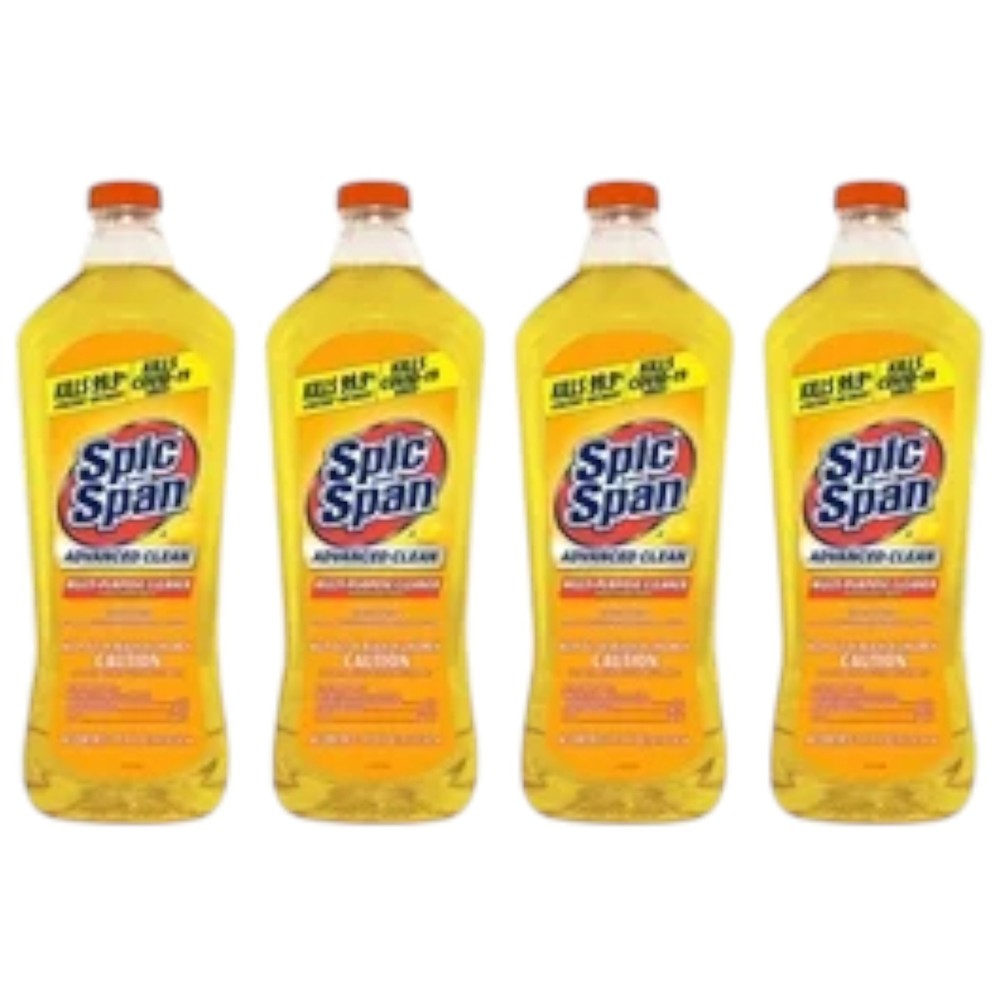4 Pack Spic And Span Multi-purpose Cleaner Lemon Scent Liquid Floor Cleaner