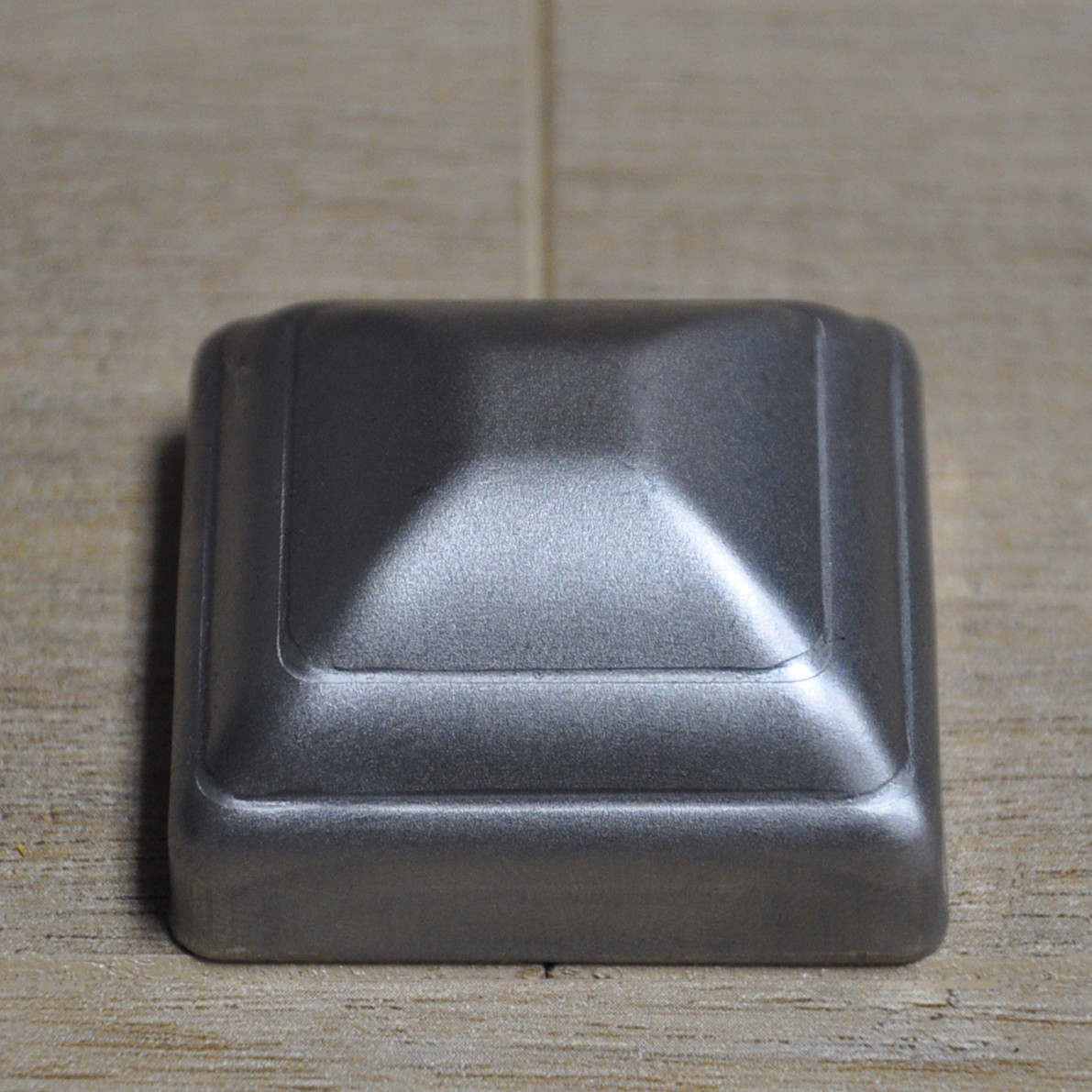 1-1/2" Post Cap Pressed Dome Steel Metal Square for Gate Fences | 10 Pack gallery