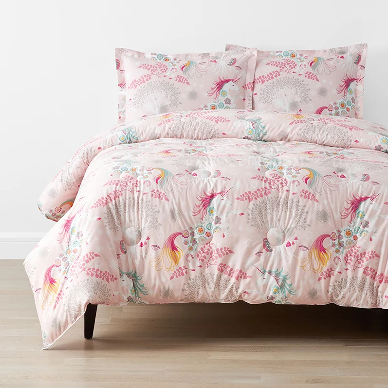 The Company Store Fancy Unicorns Cool Organic Cotton Percale Comforter Set gallery