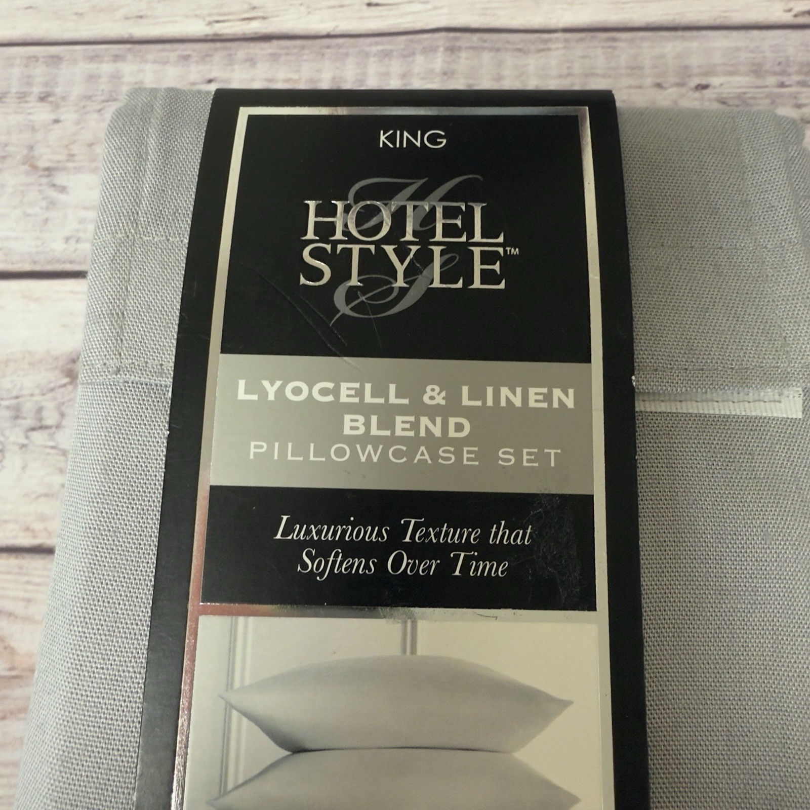 Hotel Style Lyocell & Linen Blend Pillowcases 2 King Mouse Grey gallery