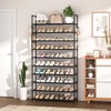 10 Tier Shoe Rack Tall Large Capacity 50 Pair Wide Shoe Organizer with Two Hooks gallery