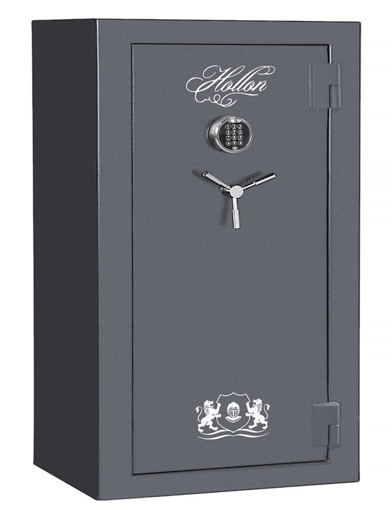 ✔ HOLLON CS-45E SAFE 45-RIFLE CRESCENT SHIELD 75 MIN FIRE GUN DIAL OR KEYPAD ✔ gallery